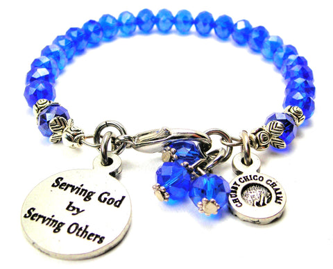 Serving God By Serving Others Splash Of Color Crystal Bracelet