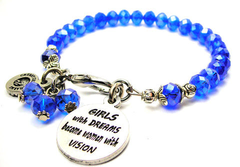 Girls With Dreams Become Women With Vision Splash Of Color Crystal Bracelet