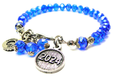 Year 2024 Splash Of Color Crystal Bracelet