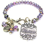 Madrina Victorian Scroll Splash Of Color Crystal Bracelet