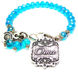 Oma Victorian Scroll Splash Of Color Crystal Bracelet