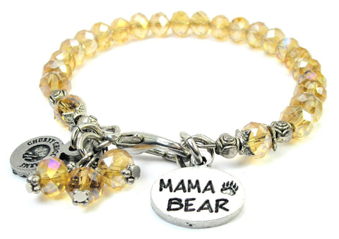 Mama Bear Splash Of Color Crystal Bracelet