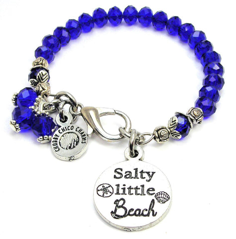 Salty Little Beach Splash Of Color Crystal Bracelet
