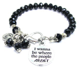 I Wanna Be Where The People Aren't Splash Of Color Crystal Bracelet