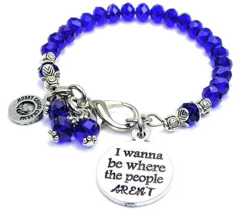 I Wanna Be Where The People Aren't Splash Of Color Crystal Bracelet