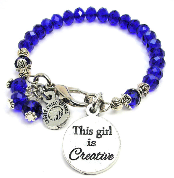 This Girl Is Creative Splash Of Color Crystal Bracelet