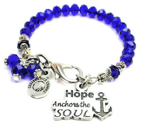 Hope Anchors The Soul Splash Of Color Crystal Bracelet