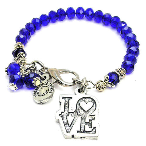 Stacked Love With Heart In O Splash Of Color Crystal Bracelet