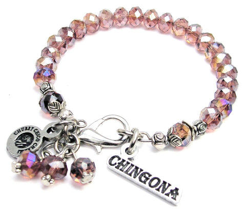 Chingona Splash Of Color Crystal Bracelet
