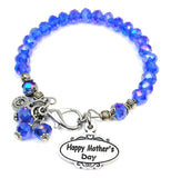 Happy Mother's Day Oval Splash Of Color Crystal Bracelet