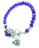 Book Lover Gnome Splash Of Color Crystal Bracelet