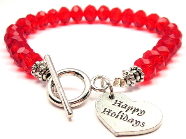 Holiday Bracelets,  Holiday Jewelry,  Expression Jewelry,  Expression Bracelets,  Happy Holidays,  Crystal Bracelet,  Toggle Bracelet,  Christmas Bracelet