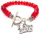 Expression Bracelets,  Expression Jewelry,  I Kiss Girls,  LGBT Jewelry,  LGBT Bracelet,  Lesbian Bracelet