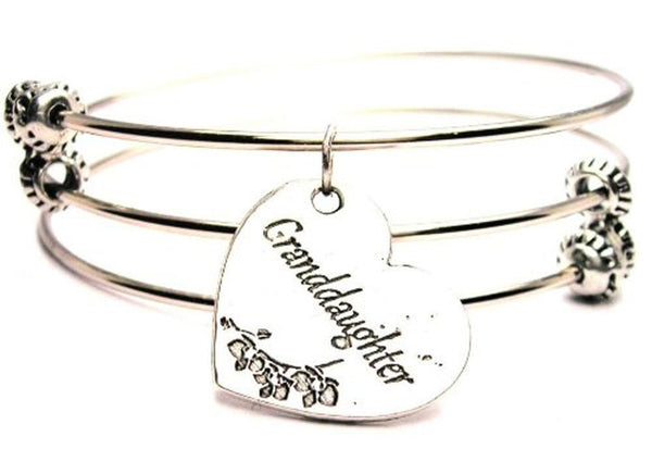 Family Bangles, Family Bracelets, Family Jewelry, I Style_Love my granddaughter bangles, I Style_Love my granddaughter jewelry, gift for granddaughter