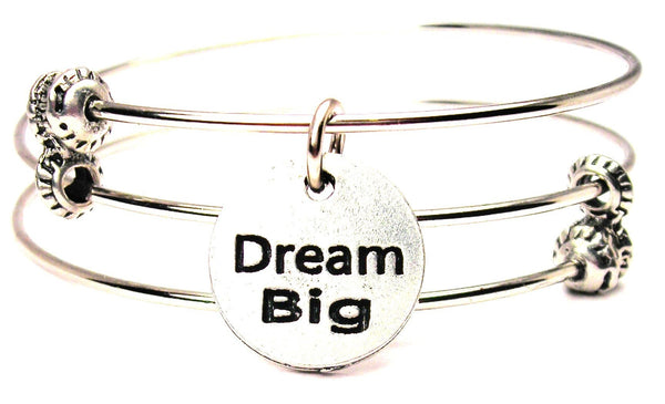 Dream Big Triple Style Expandable Bangle Bracelet
