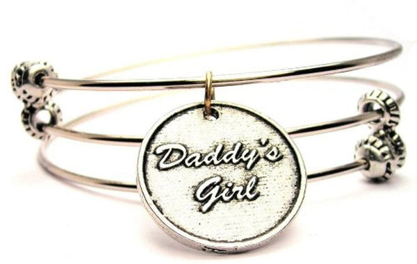 Daddy Bangle, Daddy Bracelet, I Style_Love Daddy Jewelry, Family Bangle, Family Jewelry, Family Bracelet, Daughter Jewelry, Daughter Bracelets