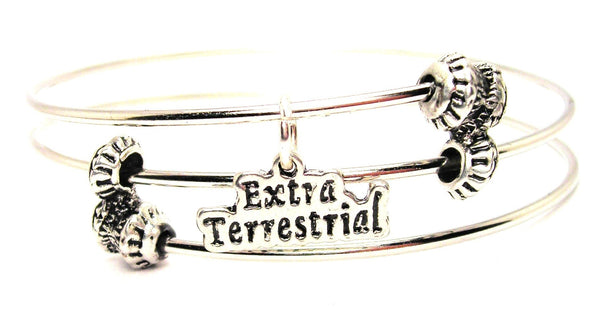 Extra Terrestrial Triple Style Expandable Bangle Bracelet