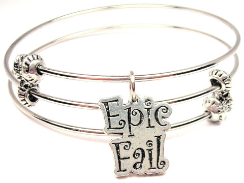 Epic Fail Triple Style Expandable Bangle Bracelet