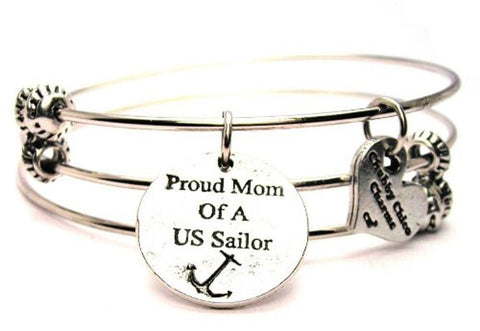 Military Bangle, Military Jewelry, Military Bracelet, Military Mom Jewelry, Military Mom Bracelet, Gift for Military Mom