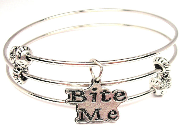 Bite Me Triple Style Expandable Bangle Bracelet