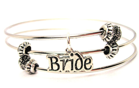 Bride Triple Style Expandable Bangle Bracelet