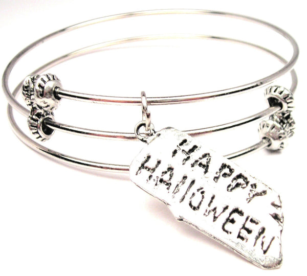 Happy Halloween Triple Style Expandable Bangle Bracelet