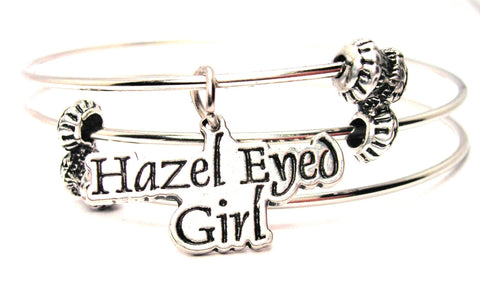 Hazel Eyed Girl Triple Style Expandable Bangle Bracelet