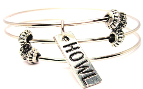 Howl Triple Style Expandable Bangle Bracelet