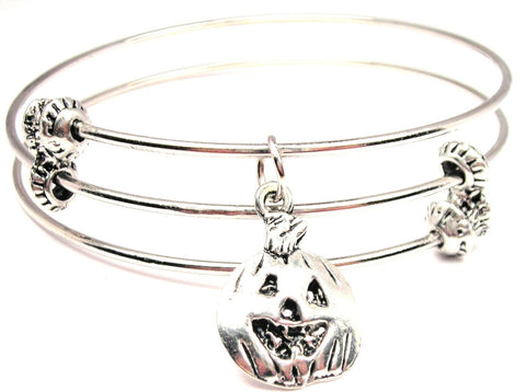 Jack O Lantern Triple Style Expandable Bangle Bracelet