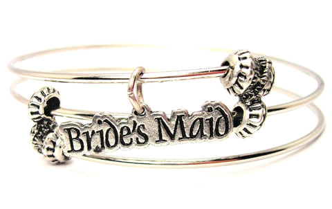Brides Maid Triple Style Expandable Bangle Bracelet