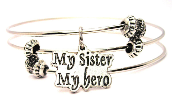 My Sister My Hero Triple Style Expandable Bangle Bracelet