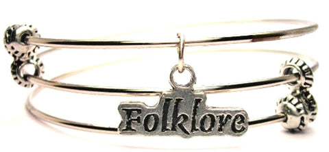 Folklore Triple Style Expandable Bangle Bracelet