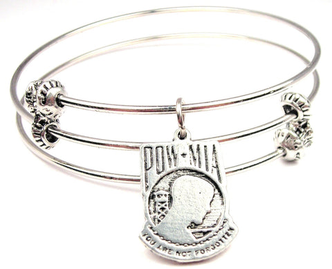 POW MIA Triple Style Expandable Bangle Bracelet