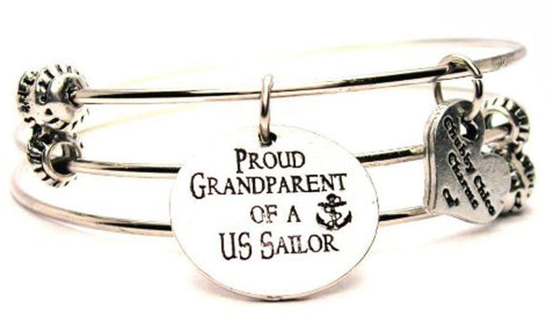 Military Bangle, Military Jewelry, Military Bracelet, Military Family Jewelry, Military Family Bracelet, Gift for Military Grandma