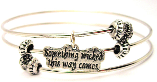 Something Wicked This Way Comes Triple Style Expandable Bangle Bracelet
