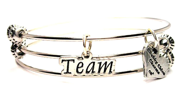 Team Triple Style Expandable Bangle Bracelet