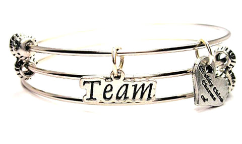 Team Triple Style Expandable Bangle Bracelet