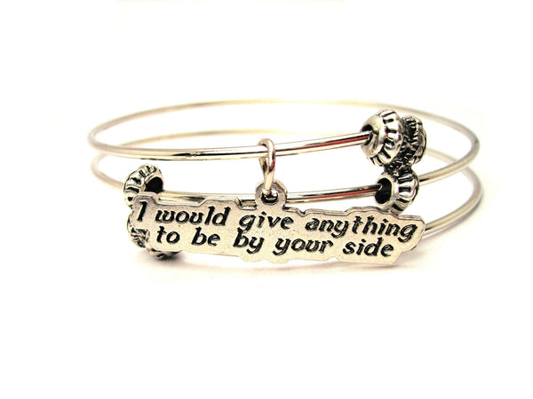 I Would Do Anything To Be By Your Side Triple Style Expandable Bangle Bracelet
