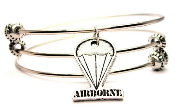 Airborne Parachute Triple Style Expandable Bangle Bracelet
