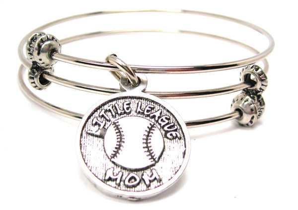 Little League Mom Triple Style Expandable Bangle Bracelet