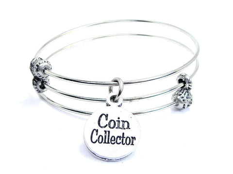 Coin Collector Triple Style Expandable Bangle Bracelet