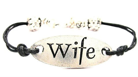 Wife Black Cord Connector Bracelet