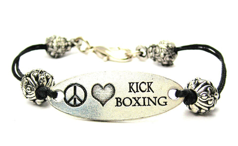 combat sports, kick boxer, kickboxing gift idea, muai tai, cord bracelet, charm bracelet