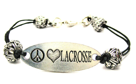 lacrosse stick, lacrosse jewelry, lacrosse girl, cord bracelet, charm bracelet,