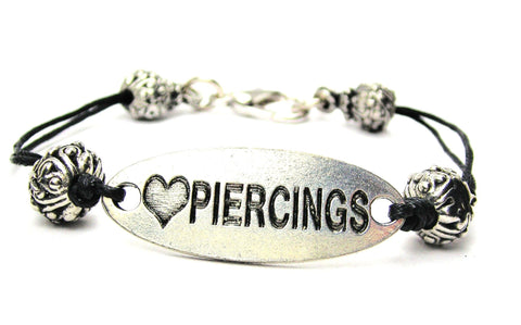 pierced, lip piercing, nose piercing, pierced jewelry, cord bracelet, charm bracelet