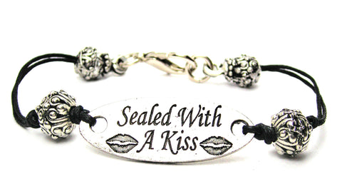 kissing, lovers, love jewelry, cord bracelet, charm bracelet,