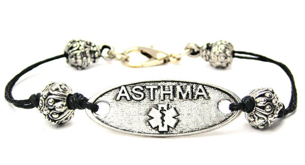 medical id, medical jewelry, , cord bracelet, charm bracelet,