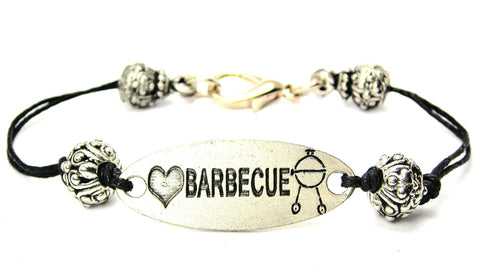 bbq, summer, cookout, picnic, cord bracelet, charm bracelet,