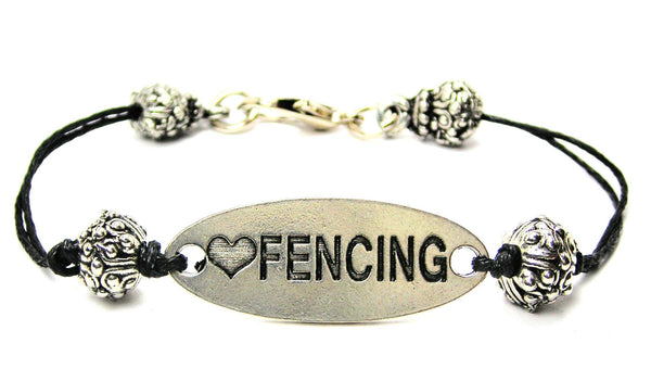 swords, fence, sword fighting, cord bracelet, charm bracelet,