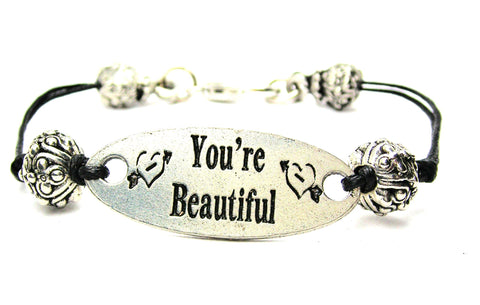 beauty, gift for daughter, gift for girlfriend, gift for mother, cord bracelet, charm bracelet,